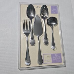 5 Piece Serving Set Cambridge Silversmiths Fine Stainless Steel Utensil Set NEW